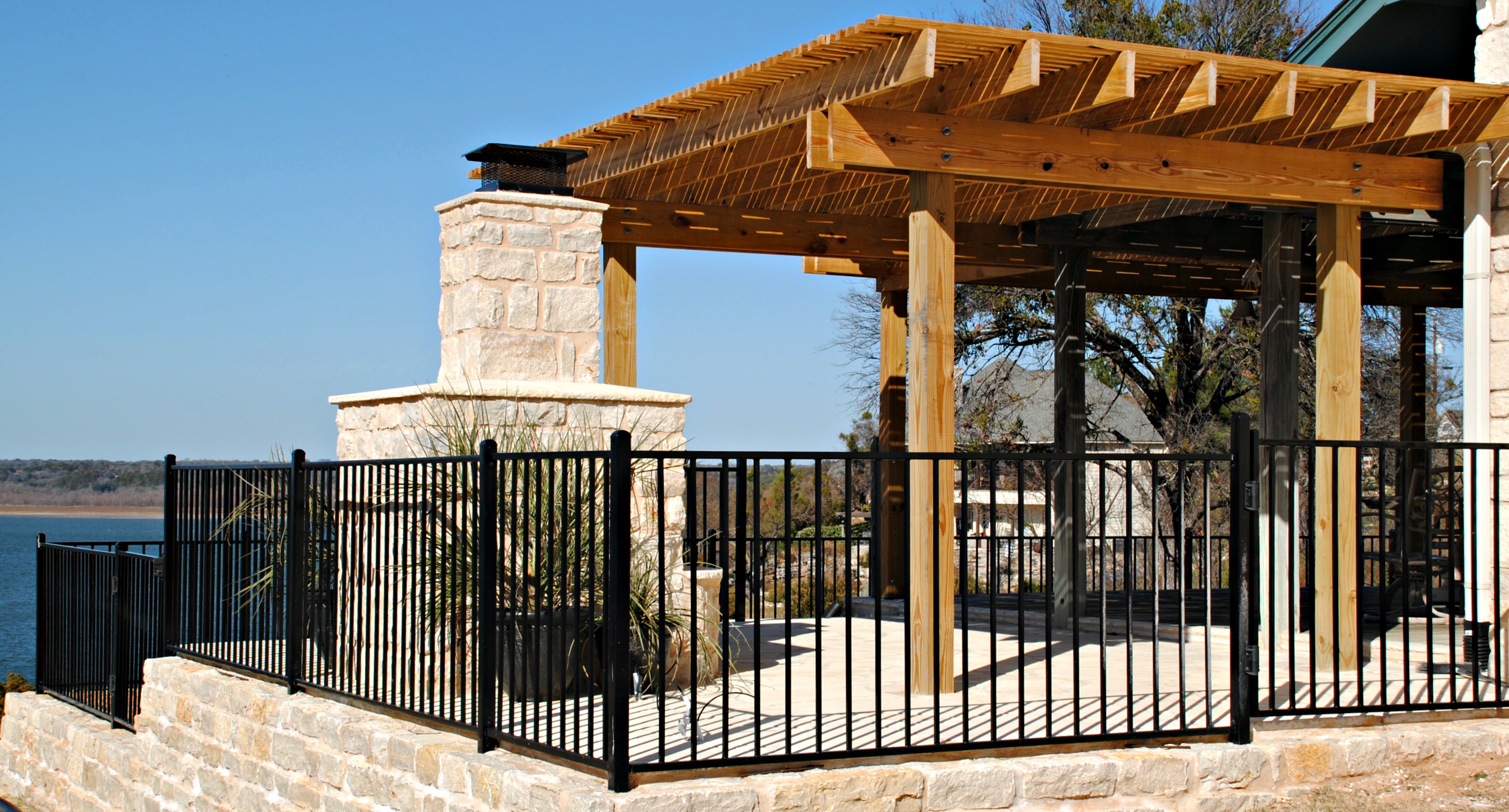 Black Galvanized Steel Garden Fence